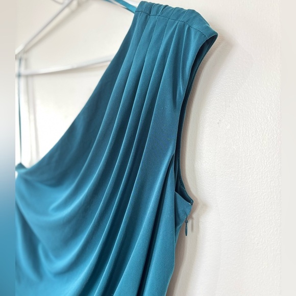 🎉4/30$🎉Le Château One-Shoulder Teal Cocktail Dress - Size XL - Picture 5 of 6